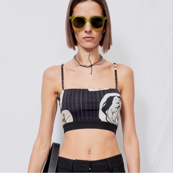 ELLISS London Pinstripe Bralette Sustainable Sold Out Piece Medium - Picture 4 of 10